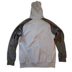 Adidas Mens Full Zip Front Hoodie Jacket Size M Gray Neon Green Raglan Climawarm