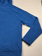DSG Polarized 1/2 Zip Fleece Hooded Sweatshirt Men Large Heathered Blue Athletic