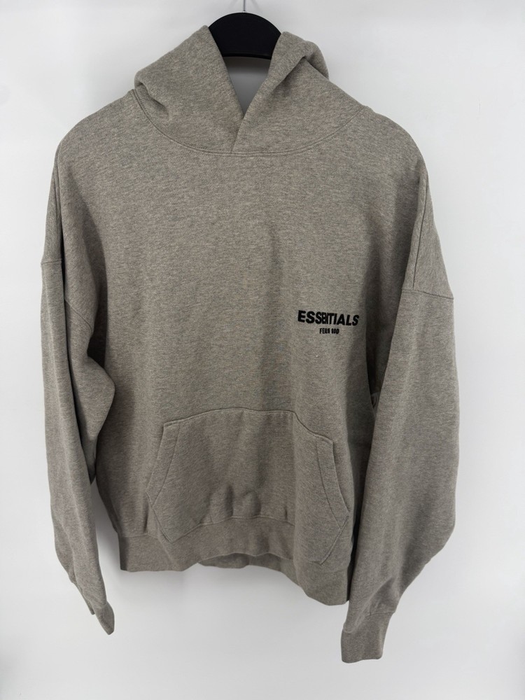 Large Essentials Fear Of God Dark Oatmeal Hoodie Size S