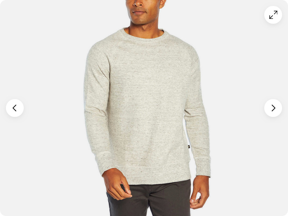 Banana Republic Men’s Waffle Crew Sweatshirt SIZE L COLOR GRAY