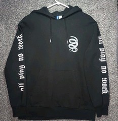 H&M Divided Master of None Snake Graphic Hoodie Men Large Black Streetwear Y2K
