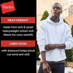 Hanes Men’s Ultimate Heavyweight Fleece Sweatshirt Hoodie – Deep Red – M
