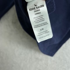 Eddie Bauer Men’s L Navy Blue Lounge Hoodie Polyester/Spandex Blend N0308