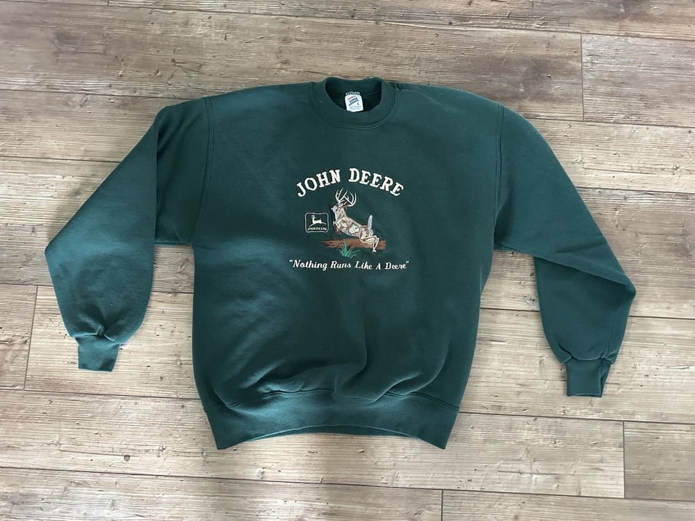 Vintage 90s John Deere “Nothing Runs Like A Deer” Sweatshirt Crewneck Mens Large