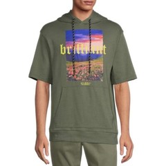No Boundaries Men’s Hoodie with Short Sleeves Green Size L (42-44)