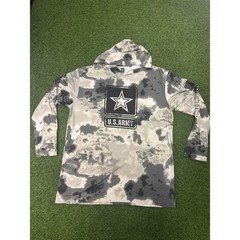 US Army Mens Gray Digital Camo Performance Hoodie Long Sleeve Shirt 1XL