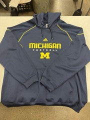 Adidas Navy and Yellow Michigan Football Hoodie 100% Polyester Size XL