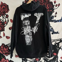 Vlone Pop Smoke Faith King of New York Hoodie Sweatshirt Drill Rap Hip Hop L