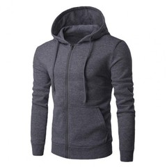 Autumn Men Sweatshirts Long Sleeve Jacket Hoodie Zipper Closure Jacket Male Hood