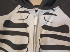 New Skeleton Jacket Hoodie Members Only The Chive Mens Size Large Full Zip