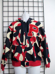 STALL & DEAN 🔥 MEDIUM==RED, WHITE NAVY BLUE / P LOGO / FULL ZIP / HOODIE JACKET
