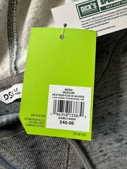 DSG Men’s Fleece Hoodie Size Medium Grey NEW