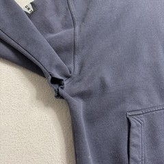 Brunt Levin Hoodie Mens L Blue Heavyweight Workwear Pullover Pocket Snap