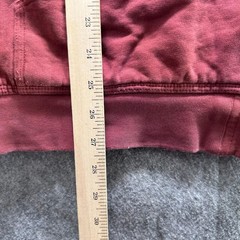 L.L. Bean Katahdin Iron Works Hoodie Mens LT Red Sherpa Lined Full Zip Fleece