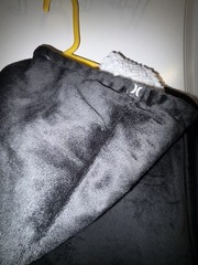 Hurley Black Sherpa-Lined Fleece Pullover Hooded Wearable Blanket 2XL