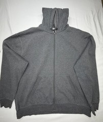 Champion Authentic Men’s Hoodie Fleece Full Zip Front Pockets Size XXL Grey