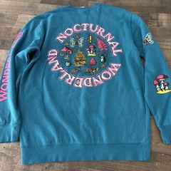 Nocturnal Wonderland pullover Sweatshirt Adult L Blue