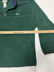 Vintage Adidas Pullover Men 2XL 1/4 Zip Fleece Green with Purple Logo 90s 0130A4