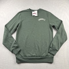 Unwell Apparel Crewneck Sweatshirt XXS Green Embroidered Logo Graphic Print Back