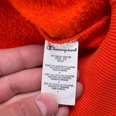 Champion Hoodie Mens Large Orange Camo Box Logo Pullover Athletic Sweatshirt