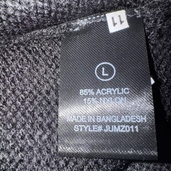 Men Crewneck Knit Stripe Cozy Sweater Pullover Black White Size Large
