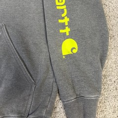 Carhartt Hoodie Mens M Gray Pullover Fleece Hooded Pockets Lined Relaxed Fit