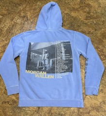 Official Morgan Wallen One Thing At A Time Blue Tracklist Hoodie Sweatshirt M