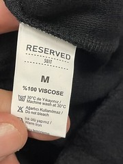 Reserved Hoodie Mens Medium Black Plush Sweatshirt Pullover Soft N143