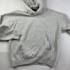 Fear of God Essentials Hoodie Light Heather Grey Back Logo XXS Streetwear Fleece