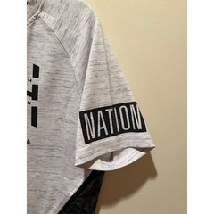 Parish Nation Mens Grey Space Dye Short Sleeve Sweatshirt Side Zip Mesh Large