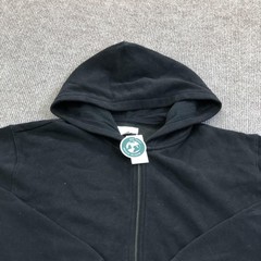 Aeropostale Cloud Soft Hoodie Sweatshirt Mens Small Black Full Zip Fleece Solid