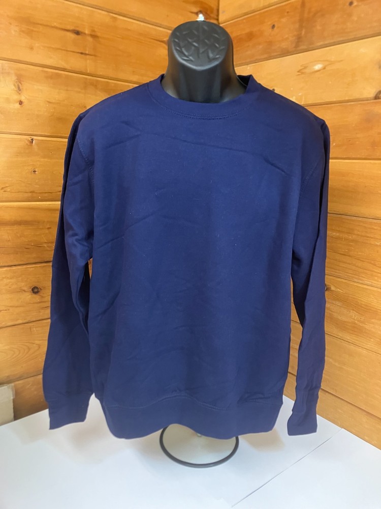 BLUE JustHoods Sweatshirt ~ XXL ~ Crewneck ~ 80% Cotton / 20% Polyester