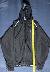 Baleaf Men 100% Polyester Long Sleeve Zip Up Hoodie Black Size 3XL Made In China