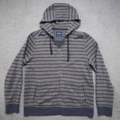 Prana Cardiff Fleece Hoodie Mens M Striped Sustainable Casualcore CozyMinimalist