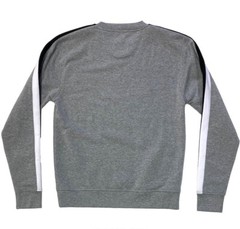 Royal Blue Apparel DOUBLE STRIPE FLEECE PULLOVER CREWNECK GREY/BLACK/WHITE 4523