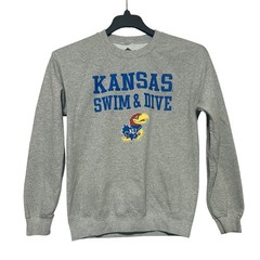 Russell Kansas Jayhawks Swim & Dive Sweatshirt Men S Gray Solid Regular Modern