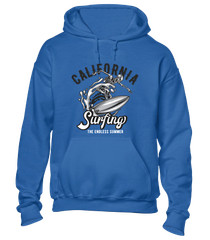 CALIFORNIA SURFING HOODY HOODIE SURFER SURFBOARD SUMMER HOLIDAY CLOTHING TOP