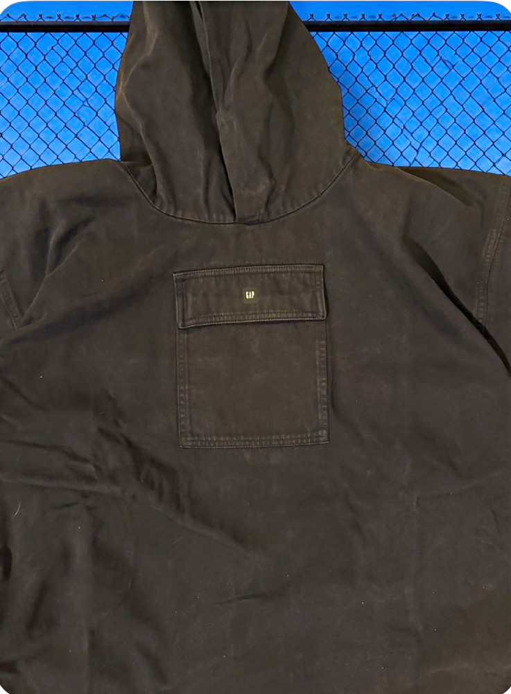 Yeezy Gap Balenciaga Sateen Boxy Cargo Pullover Size Small