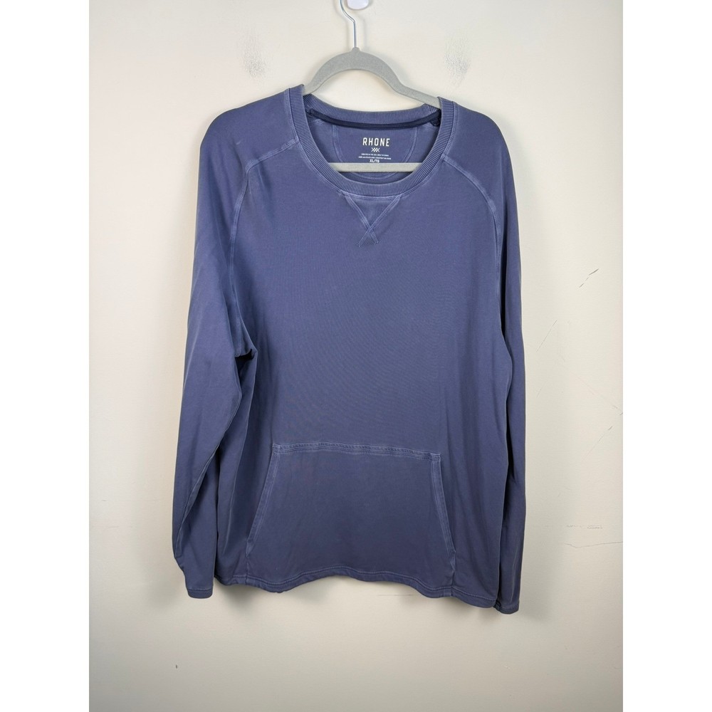 Rhone Heritage Midweight Crewneck Sweatshirt Blue XL 100759 Raglan Pullover Mens
