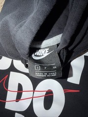 Nike Just Do It Fleece Pull Over Hoodie Sweatshirt Black Men’s Size Small