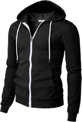 Men’s Zip Up Hoodie Lightweight Long Sleeve Basic Slim Fit Cotton SweatShirt