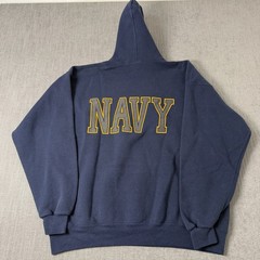 Vintage US Navy Hoodie Mens XL Blue Sweatshirt United States Logo Graphic
