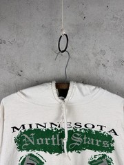 Vintage 1992 Minnesota North Stars NHL Jostens Cotton Cream Lightweight Hoodie L