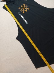 Under Armour Project Rock Sleeveless Hoodie Mens Medium Black Graphic Gym NWT