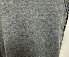 Vintage Grandpa Sweatshirt Mens XL Heather Gray Polo Collar 90s Vaporwave Knit