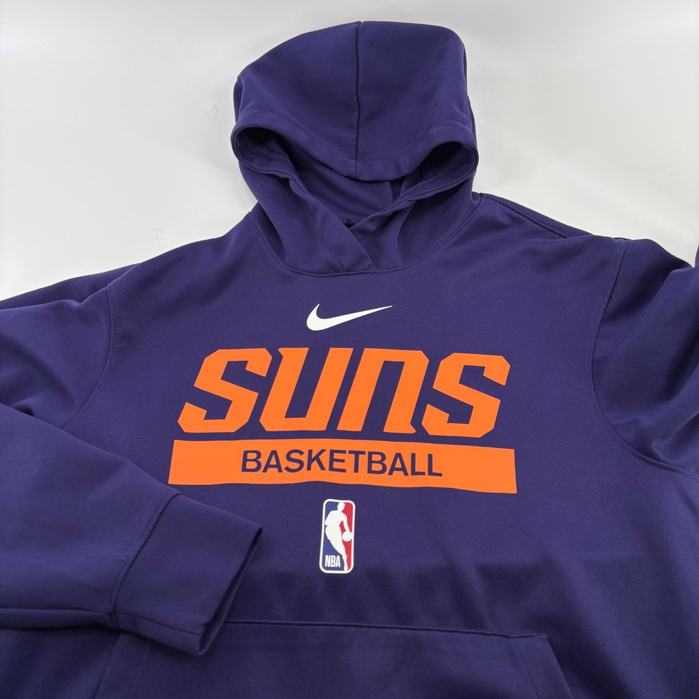 Nike Hoodie Mens Small Purple Phoenix Suns NBA Basketball Dri-FIT Pullover