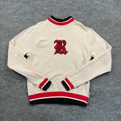Vintage Russell-Athletic Letter “R” Ringer Sweatshirt Medium 20×26 White