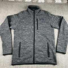 Patagonia grey weave men zippered jacket Medium great condition All seasons