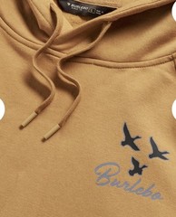 BURLEBO Men’s Fleece Duck And Dog Light Brown Hoodie Sz. XL NEW FH-DKDG-LB