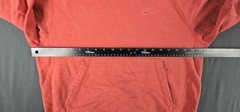 Nike Sweater Mens Small Coral Swoosh Logo Club Fleece Pullover Sweatshirt Hoodie